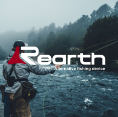 Rearth（リアス）ブランドロゴ・アイコン・渓流釣りのイメージ